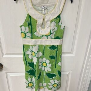 Lilly Pulitzer Green and White Floral Shift Dress